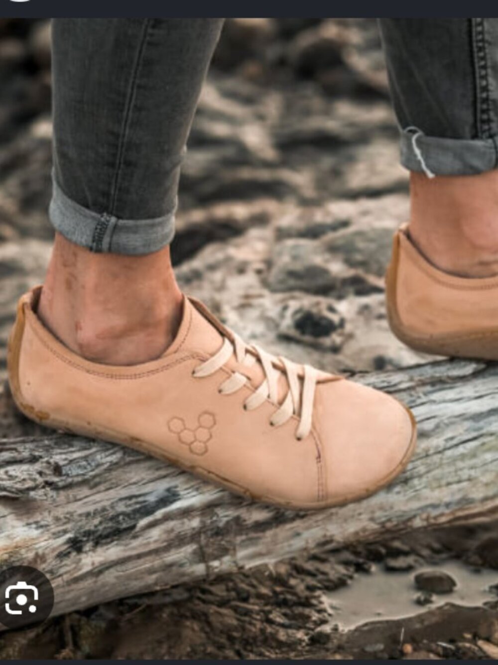 VIVOBAREFOOT Addis Soul of Africa Beige Cream Leather Lace-Up Shoes Women EU38/7